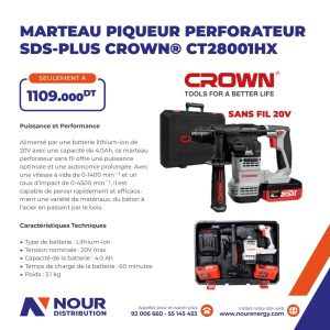 CROWN CT28001HX SDS-Plus Rotary Hammer
