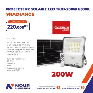 Radiance TK03-200W Solar LED Floodlight