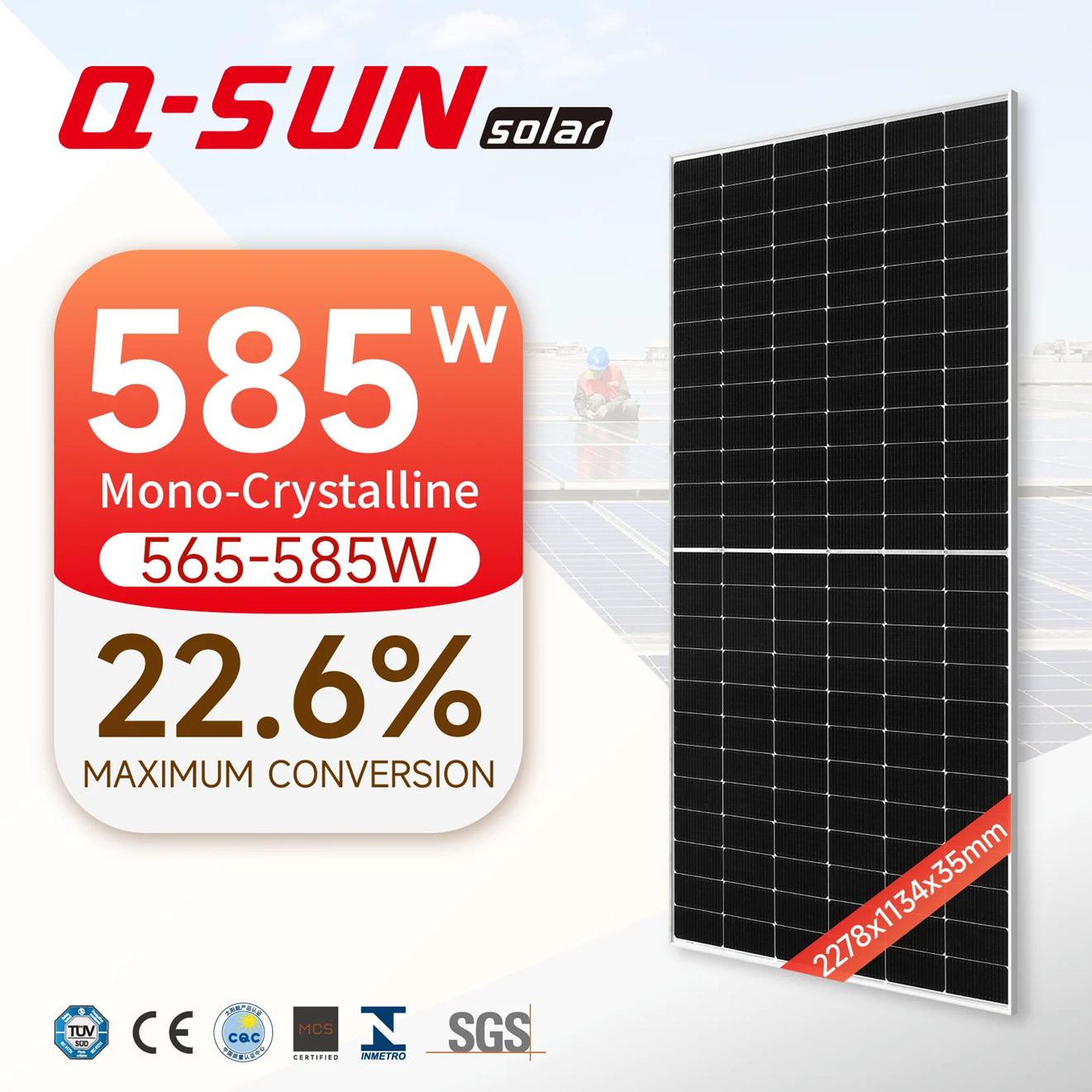 Q-SUN Qrystal N8 — 570 à 590 W